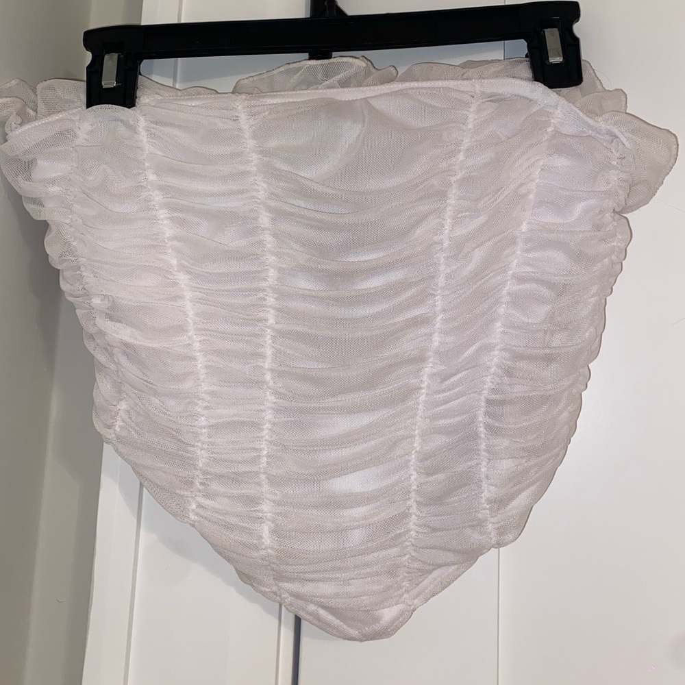 White Ruffle Top